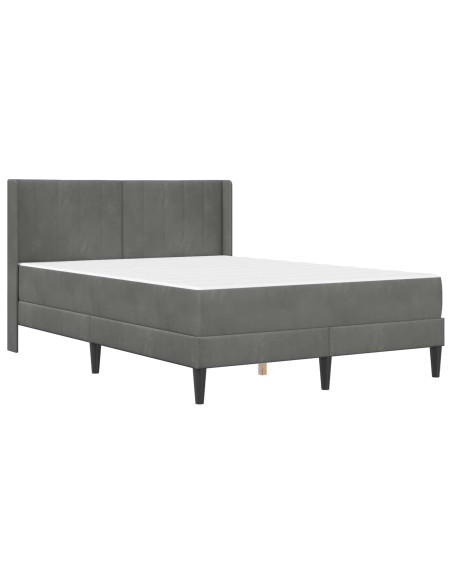 Struttura del letto Grigio scuro 160 x 200 cm Velluto