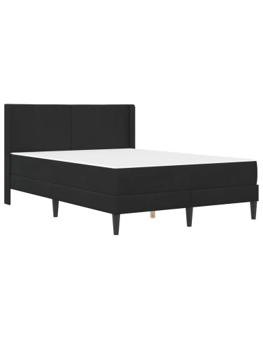Struttura letto con materasso con testiera 2 pcs Nero Velluto