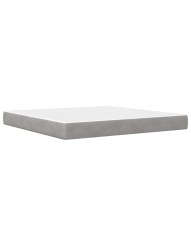 Struttura letto con materasso 2 pcs Grigio chiaro Velluto