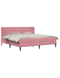 Struttura del letto Rosa 180 x 200 cm Velluto 2