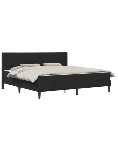 Struttura letto con materasso con testiera 2 pcs Nero Velluto 2