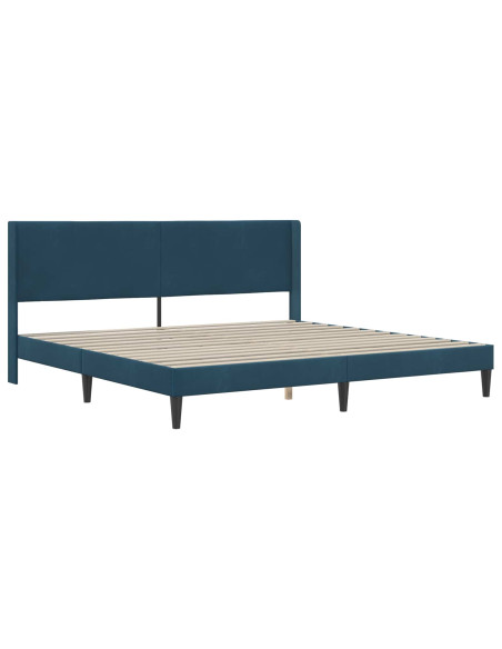 Struttura del letto Blu 180 x 200 cm Velluto
