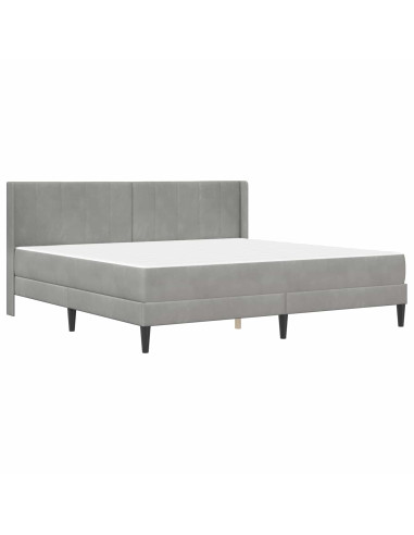 Struttura del letto Grigio chiaro 200 x 200 cm Velluto