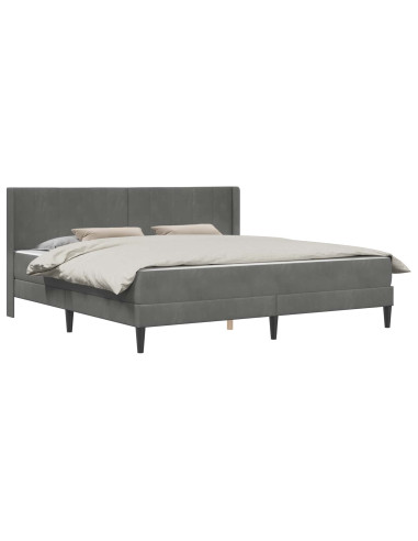 Struttura del letto Grigio scuro 200 x 200 cm Velluto