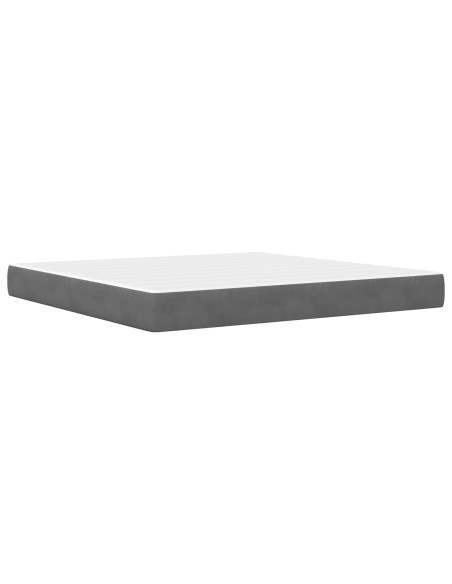 Struttura del letto Grigio scuro 200 x 200 cm Velluto