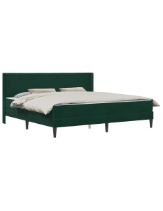 Struttura del letto Verde Scuro 200 x 200 cm Velluto 2