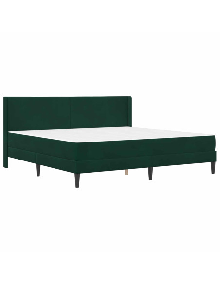 Struttura del letto Verde Scuro 200 x 200 cm Velluto