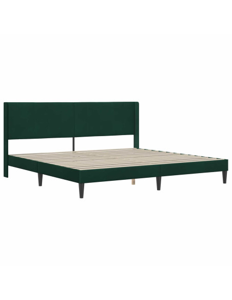Struttura del letto Verde Scuro 200 x 200 cm Velluto