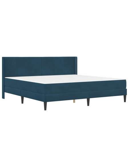 Struttura letto con materasso con testiera 2 pcs Blu Velluto