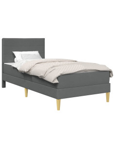 Struttura del letto Grigio scuro 80 x 200 cm Poliestere 2