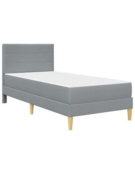 Struttura del letto Grigio chiaro 90 x 200 cm Poliestere