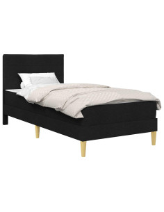 Struttura del letto Nero 90 x 200 cm Poliestere 2