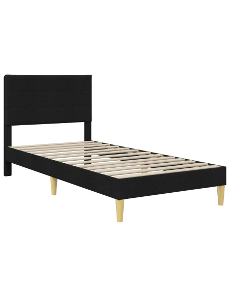 Struttura del letto Nero 90 x 200 cm Poliestere