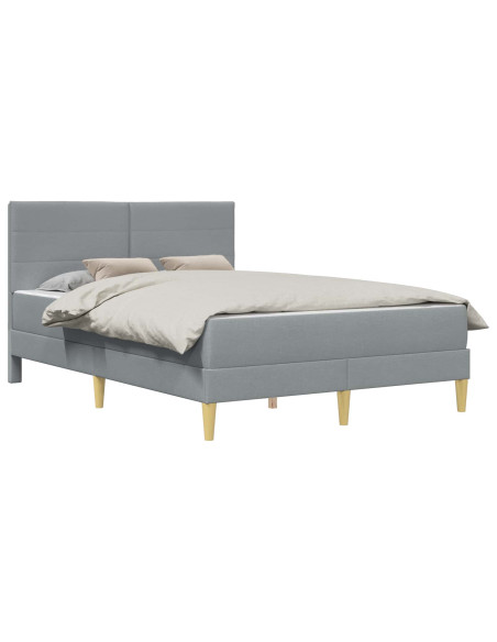 Struttura del letto Grigio chiaro 140 x 190 cm Poliestere