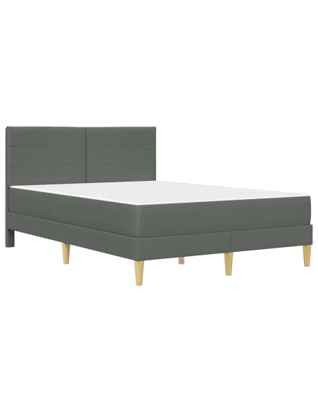 Struttura del letto Grigio scuro 140 x 190 cm Poliestere