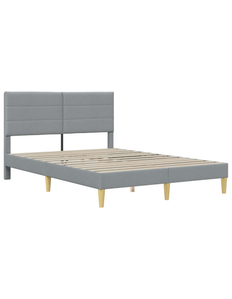 Struttura del letto Grigio chiaro 140 x 200 cm Poliestere