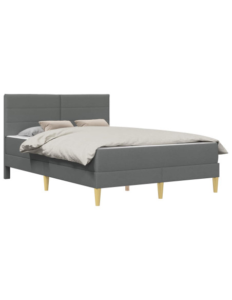 Struttura del letto Grigio scuro 140 x 200 cm Poliestere