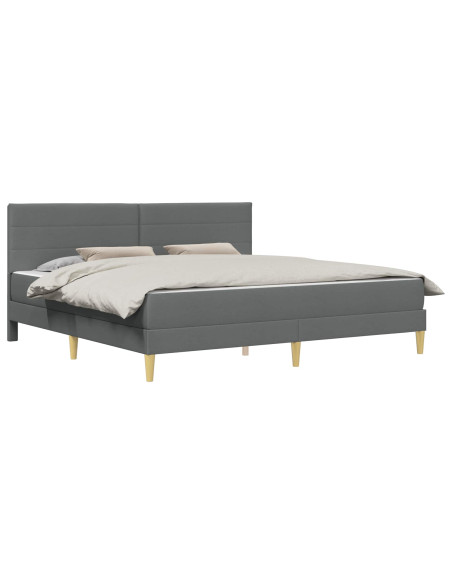 Struttura del letto Grigio scuro 180 x 200 cm Poliestere