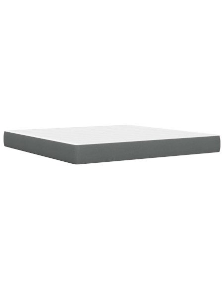 Struttura del letto Grigio scuro 180 x 200 cm Poliestere