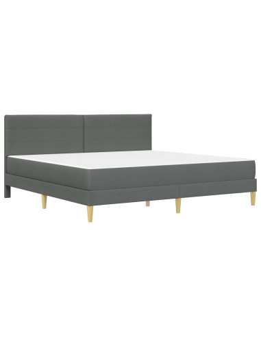 Struttura del letto Grigio scuro 200 x 200 cm Poliestere