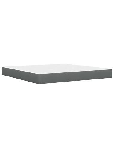 Struttura del letto Grigio scuro 200 x 200 cm Poliestere