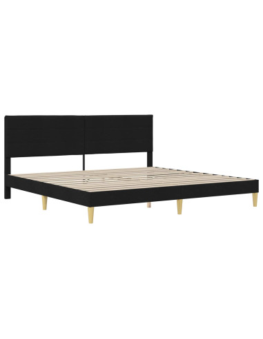 Struttura del letto Nero 200 x 200 cm Poliestere