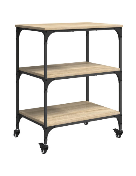 Carrello da Cucina Rovere Sonoma 60 x 41 x 76 cm