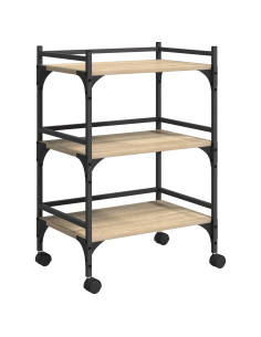 Carrello da Cucina Rovere Sonoma 50 x 35 x 75,5 cm 2
