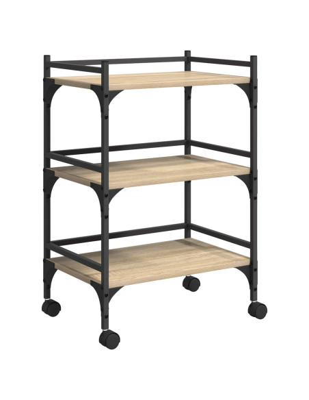 Carrello da Cucina Rovere Sonoma 50 x 35 x 75,5 cm