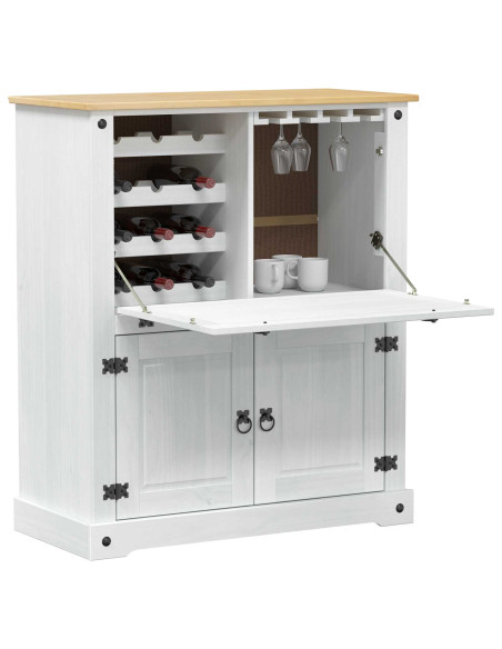 Mobile per vino Bianco 97 x 45 x 114 cm Pino massello