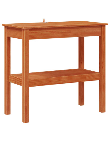Tavolo consolle con lo scaffale Marrone Cera 80 x 40 x 75 cm