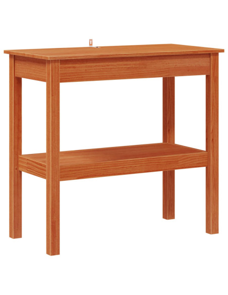 Tavolo consolle con lo scaffale Marrone Cera 80 x 40 x 75 cm