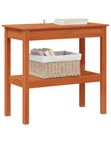 Tavolo consolle con lo scaffale Marrone Cera 80 x 40 x 75 cm