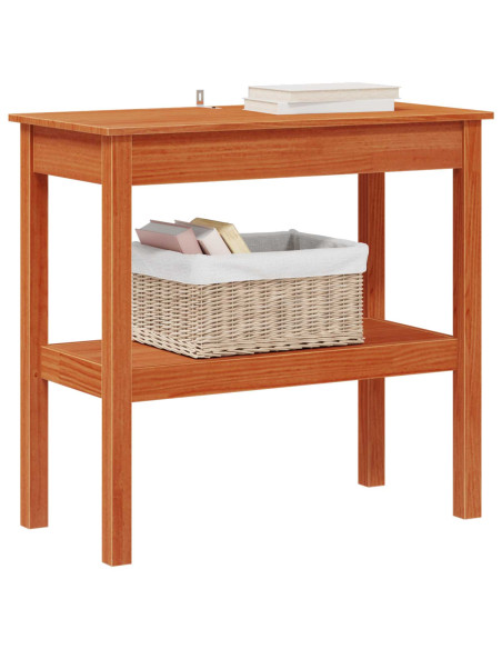 Tavolo consolle con lo scaffale Marrone Cera 80 x 40 x 75 cm