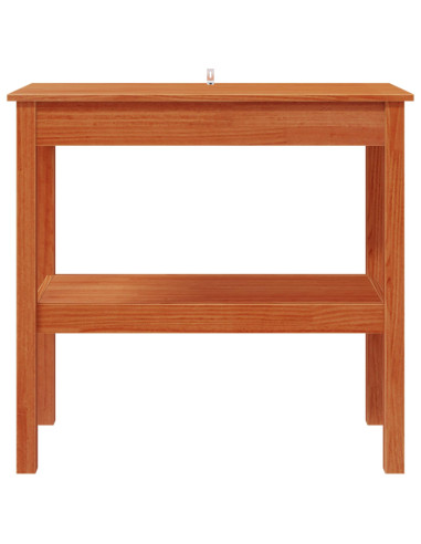 Tavolo consolle con lo scaffale Marrone Cera 80 x 40 x 75 cm