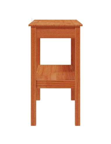 Tavolo consolle con lo scaffale Marrone Cera 80 x 40 x 75 cm