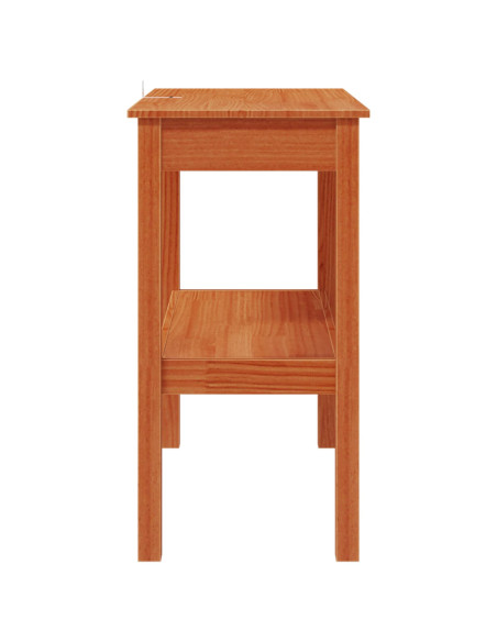 Tavolo consolle con lo scaffale Marrone Cera 80 x 40 x 75 cm