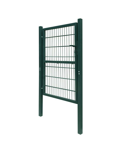 Cancello per Recinzione in Acciaio 100x200 cm Verde