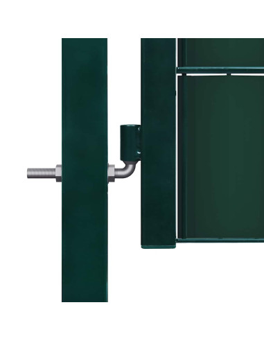 Cancello per Recinzione in PVC e Acciaio 100x100 cm Verde