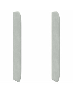 Orecchia della Testata Grigio chiaro 80 x 16 x 4 cm Velluto 2
