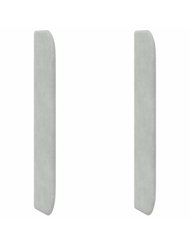 Orecchia della Testata Grigio chiaro 80 x 16 x 4 cm Velluto