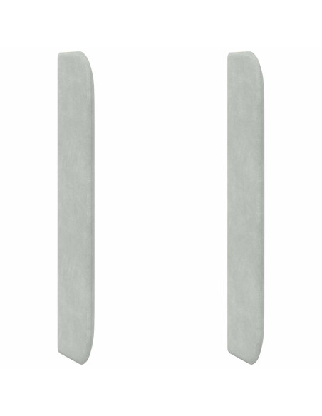 Orecchia della Testata Grigio chiaro 80 x 16 x 4 cm Velluto