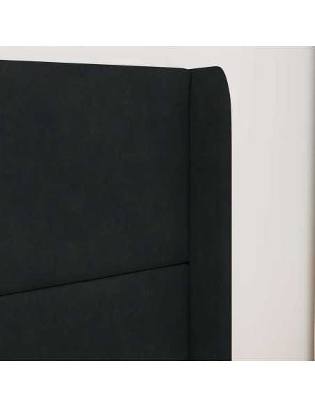 Orecchia della Testata Nero 80 x 16 x 4 cm Velluto
