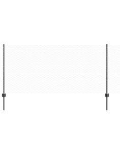 Recinzione con Posto Grigio 0,8 x 10 m Acciaio 2