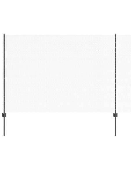 Recinzione con Posto Grigio 1,5 x 10 m Acciaio e PVC