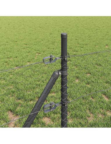 Palo della recinzione Grigio 10 x 0,8 m (rete 36 mm)