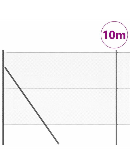 Palo della recinzione Grigio 10 x 1,5 m (rete da 13 mm)