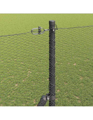 Palo della recinzione Grigio 10 x 1,5 m (rete da 13 mm)