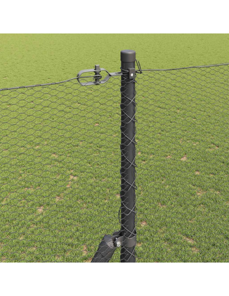 Palo della recinzione Grigio 10 x 1,5 m (rete da 13 mm)