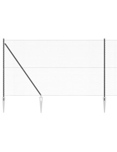 Palo della recinzione Grigio 10 x 1,5 m (rete da 13 mm) 2